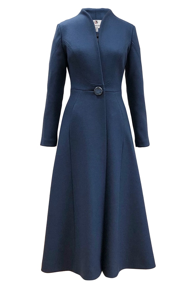 Long Coat in Classic-Blue Color – Olga Banartsev
